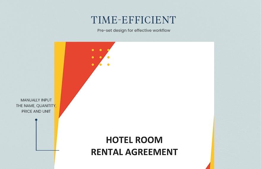 Hotel Room Rental Agreement Template