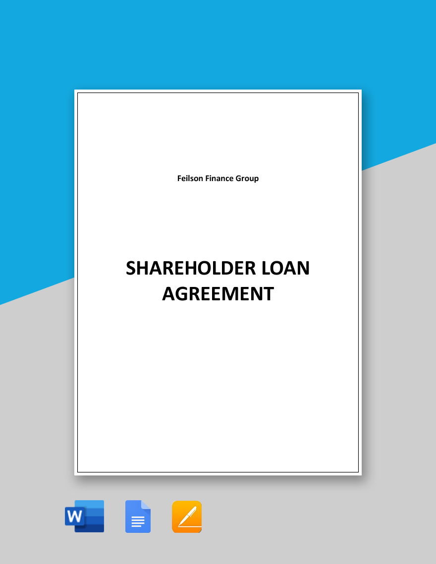 Simple Shareholder Loan Agreement Template in Word, Google Docs, Apple Pages