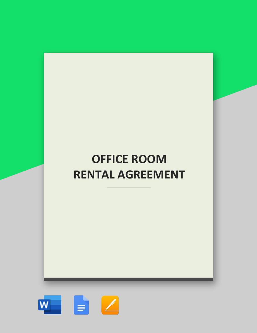 Office Room Rental Agreement Template in Word, Google Docs, PDF, Apple Pages