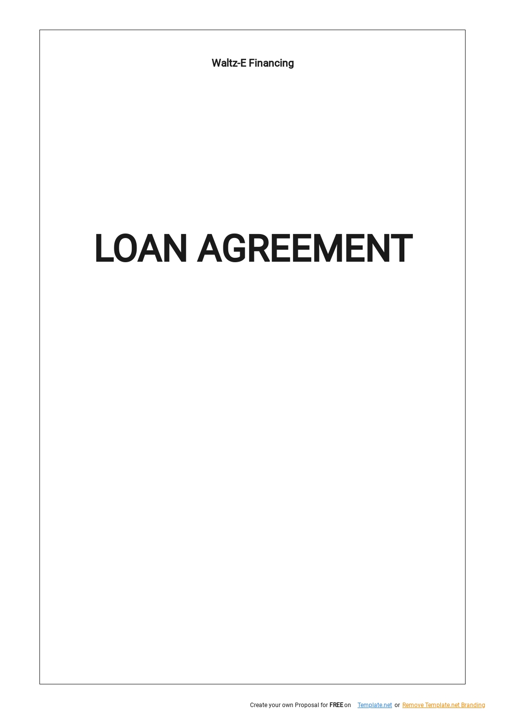 Free Free Simple Loan Agreement Template Google Docs Word Apple 