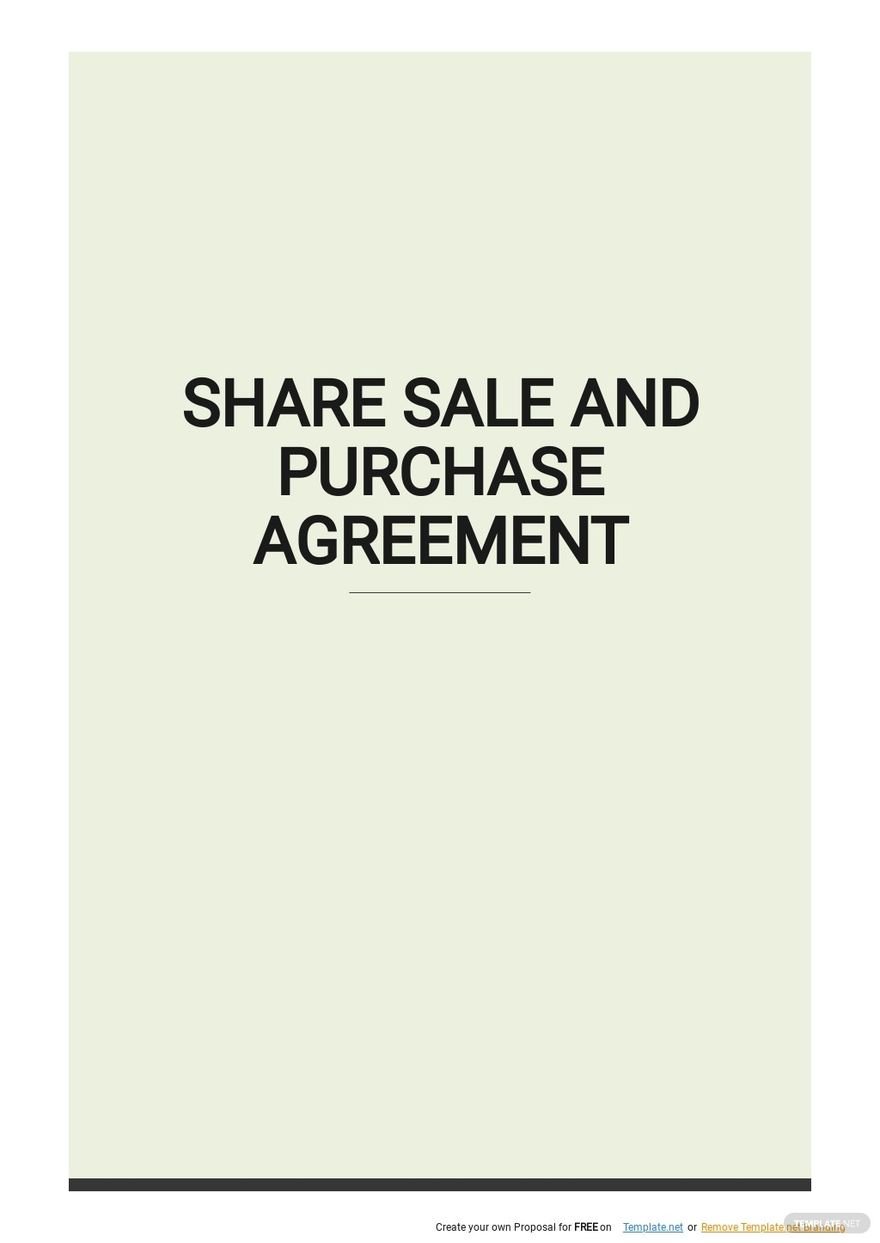 Purchase and Sale Agreements Templates Format Free Download