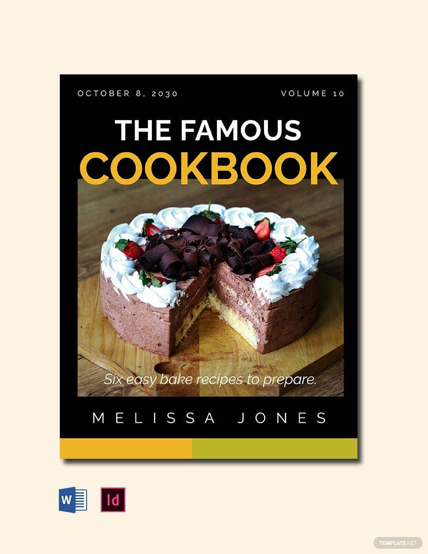 Free Creative Bakery Cookbook Template