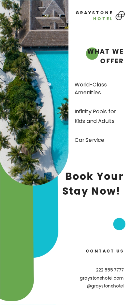 Luxury Hotel Rack Card Template in Illustrator, PSD