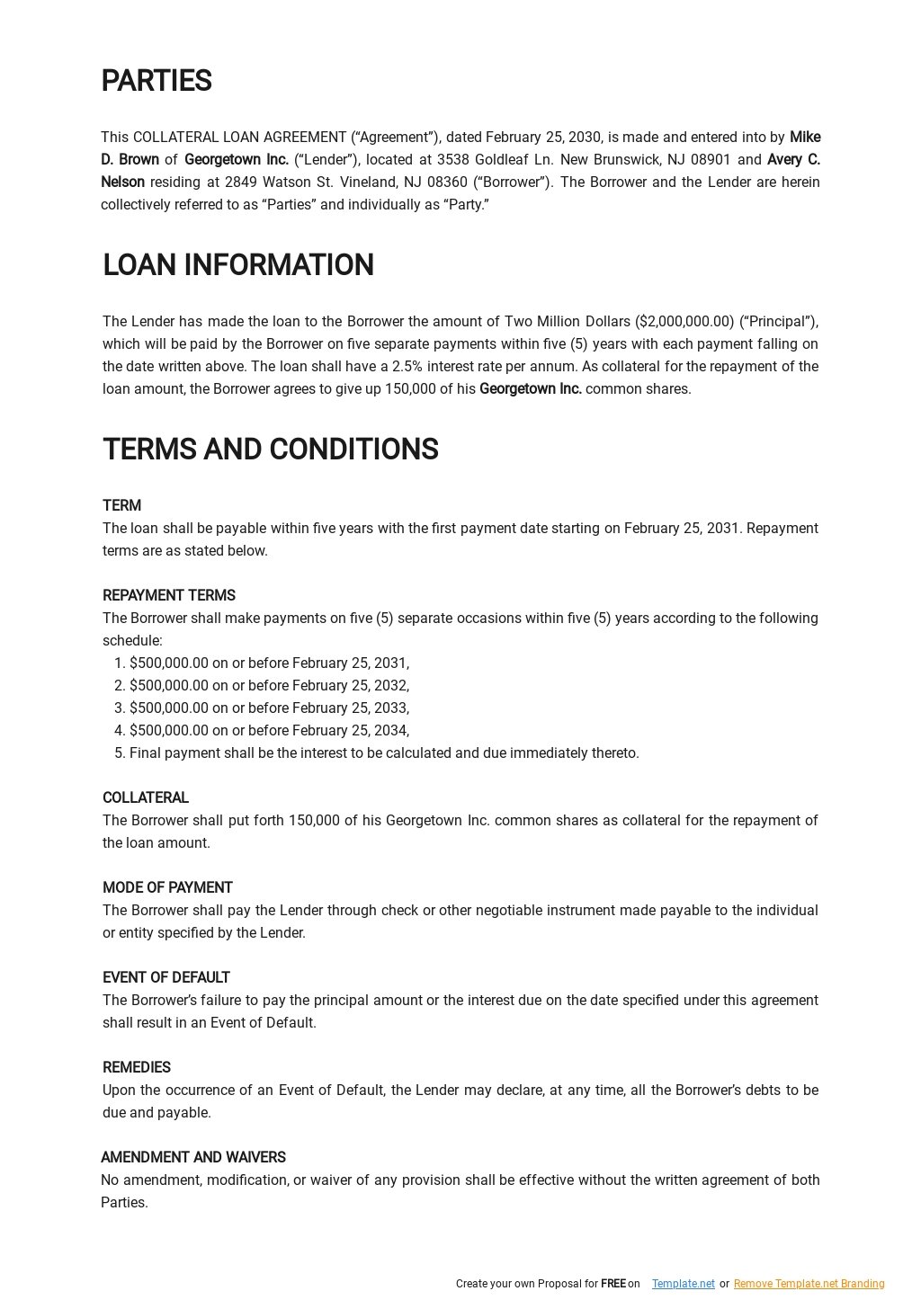 Simple Collateral Loan Agreement Template 1.jpe