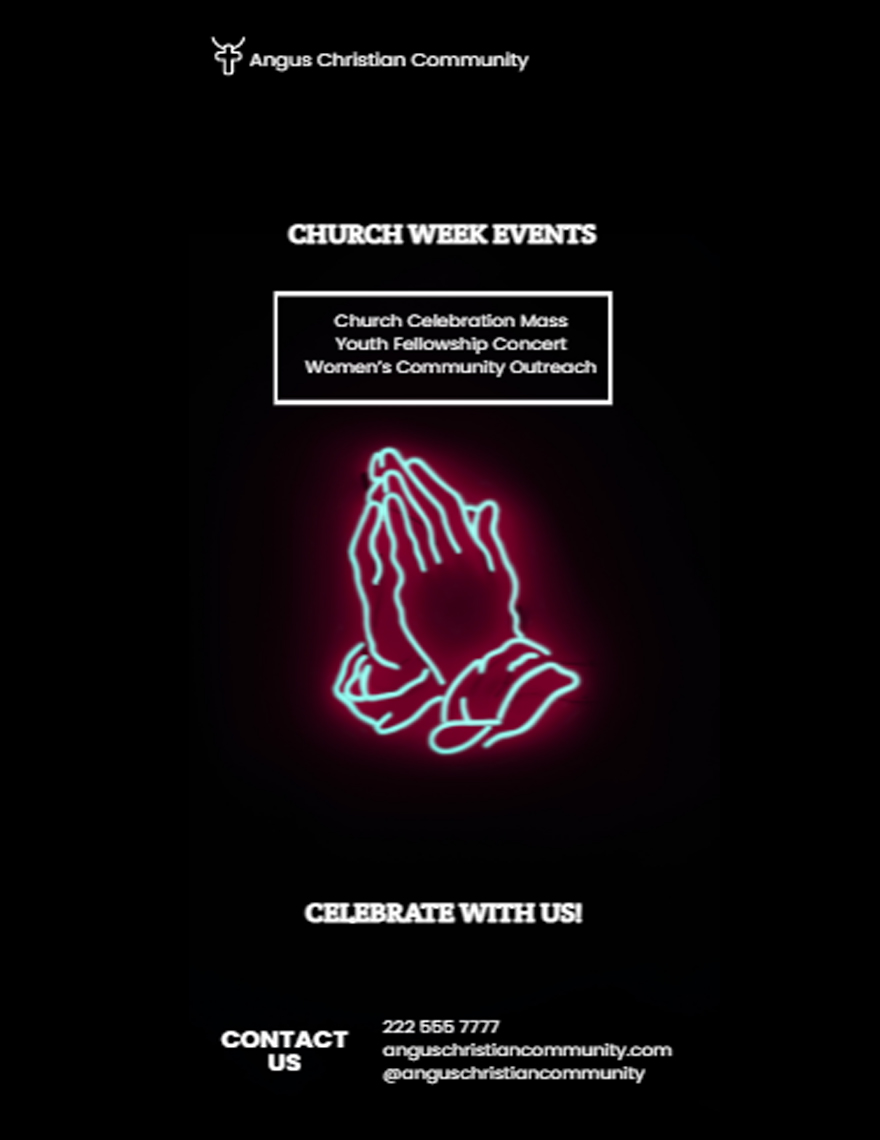 Church Celebration Rack Card Template