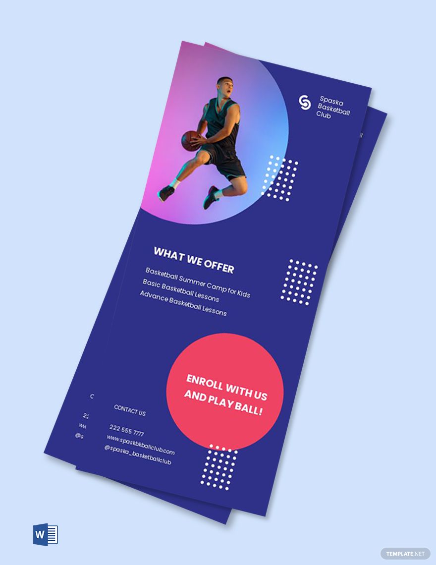 FREE Sports Rack Card Template Download In Word Google Docs 