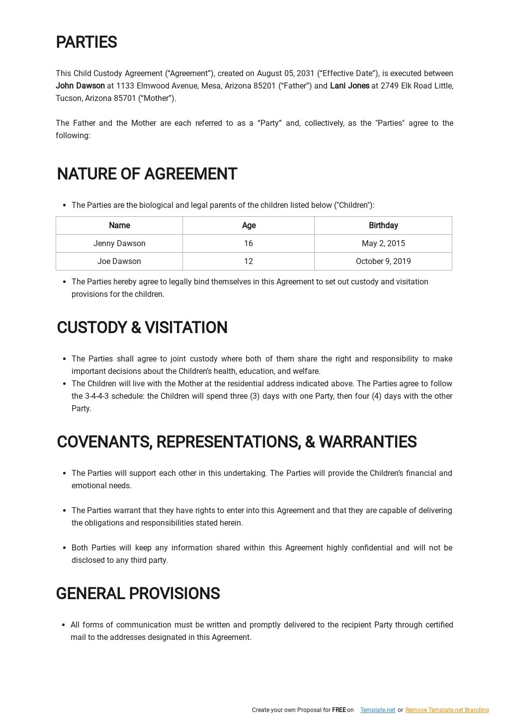Child Custody And Visitation Agreement Template 1.jpe