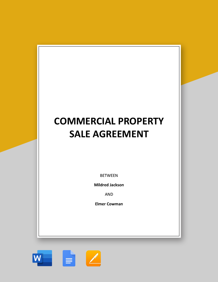 Commercial Property Sale Agreement Template