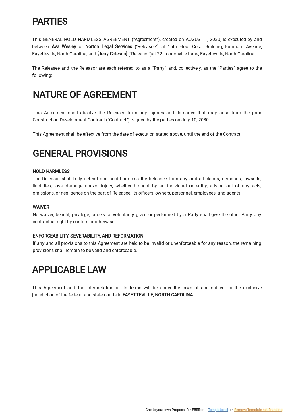 general-hold-harmless-agreement-template-in-google-docs-word