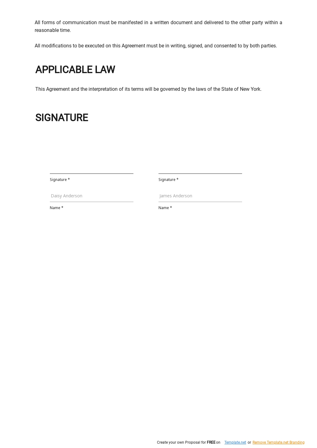 Sample Of Custody Agreement Letter