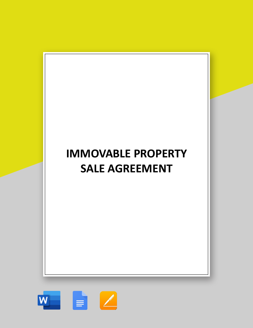 Immovable Property Sale Agreement Template