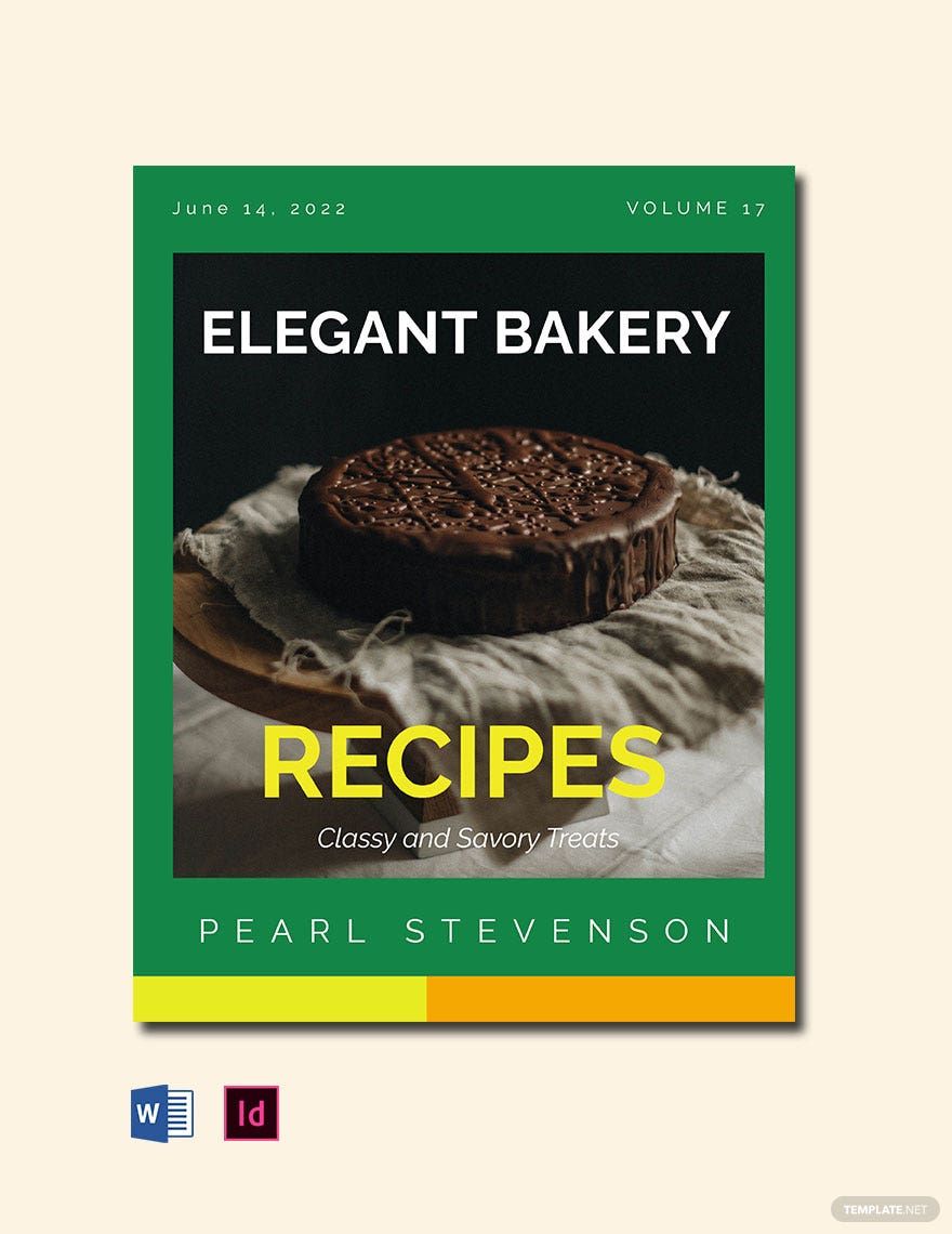 Bakery Design Cookbook Template