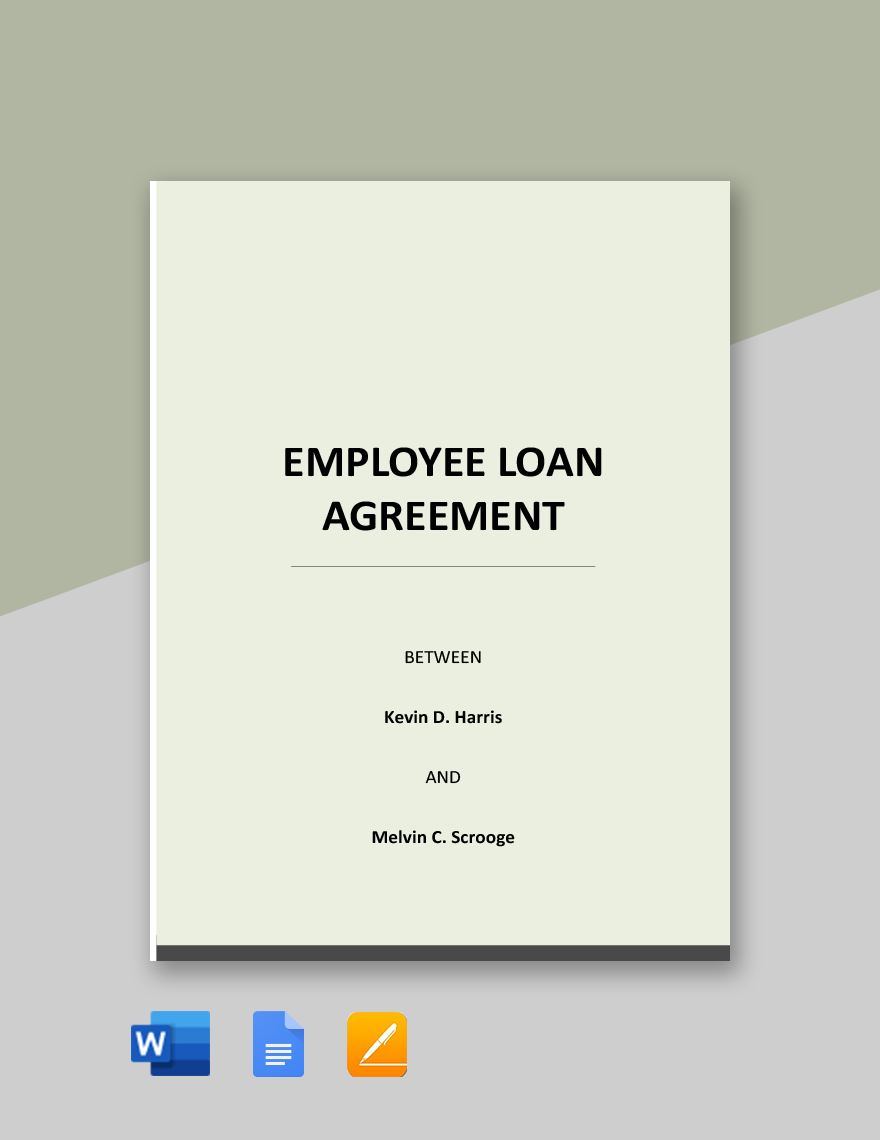 Simple Employee Loan Agreement Template in Word, Google Docs, Apple Pages