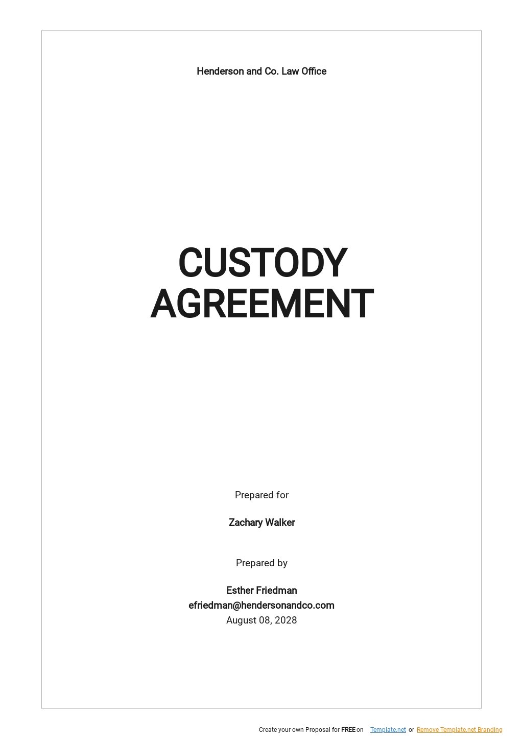 custody-agreement-template-nc-printable-word-searches