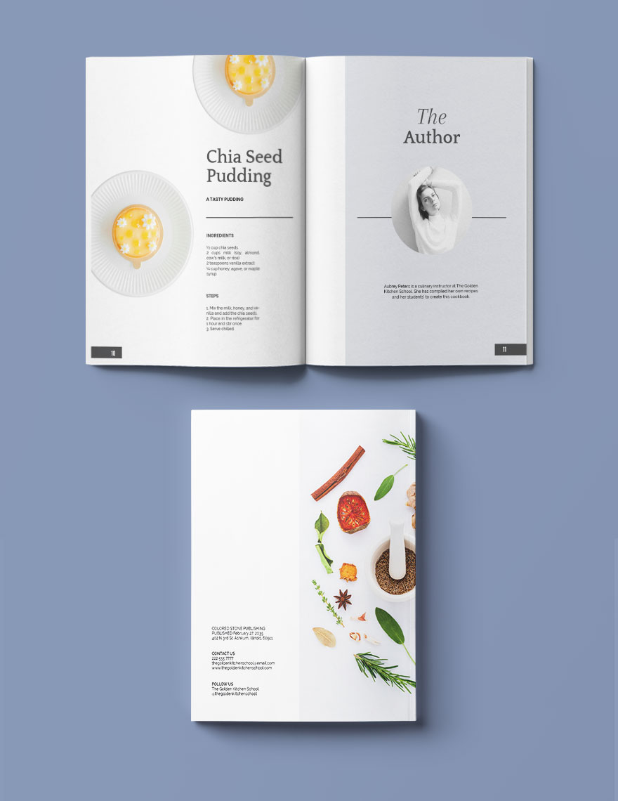 Simple School Cookbook Template Format