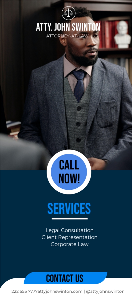 Lawyer Rack Card Template