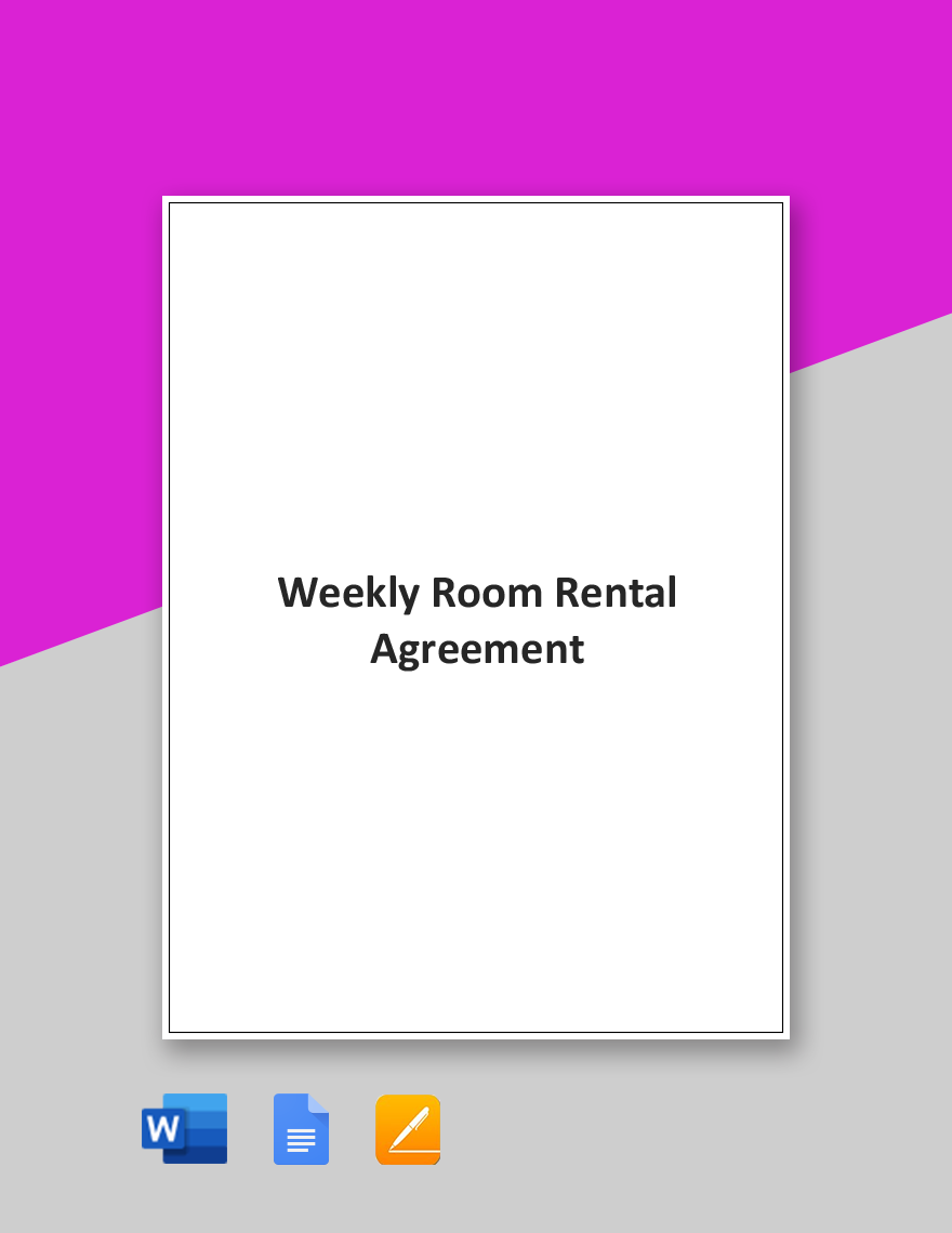Weekly Room Rental Agreement Template