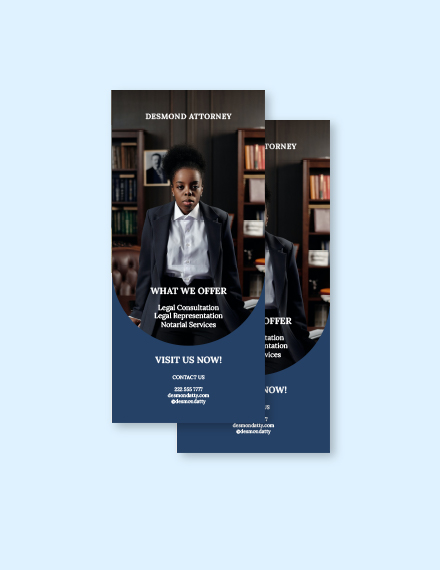 Attorney & Legal Services Rack Card Template - Google Docs, Illustrator ...