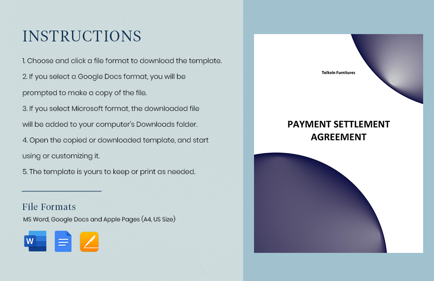 Simple Payment Settlement Agreement Template
