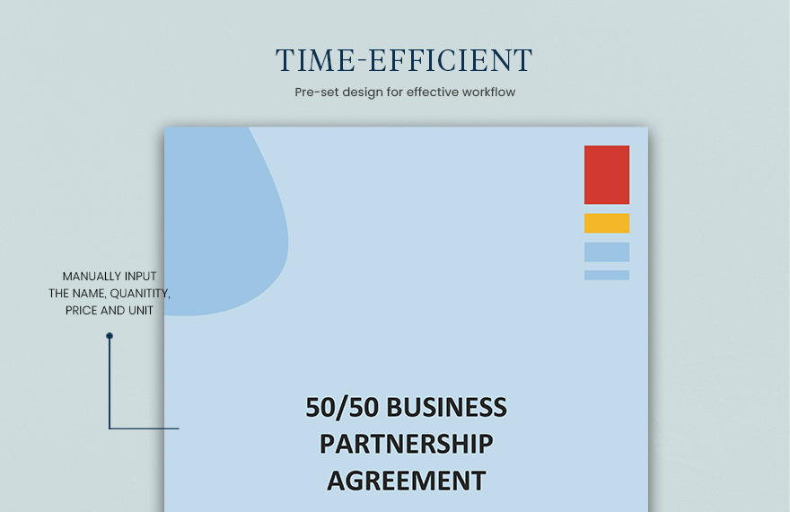 50/50 Business Partnership Agreement Template