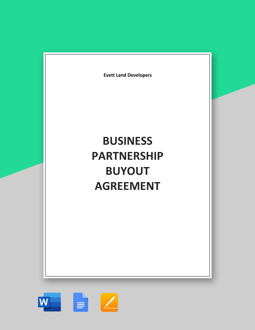 Business Partnership Buyout Agreement Template