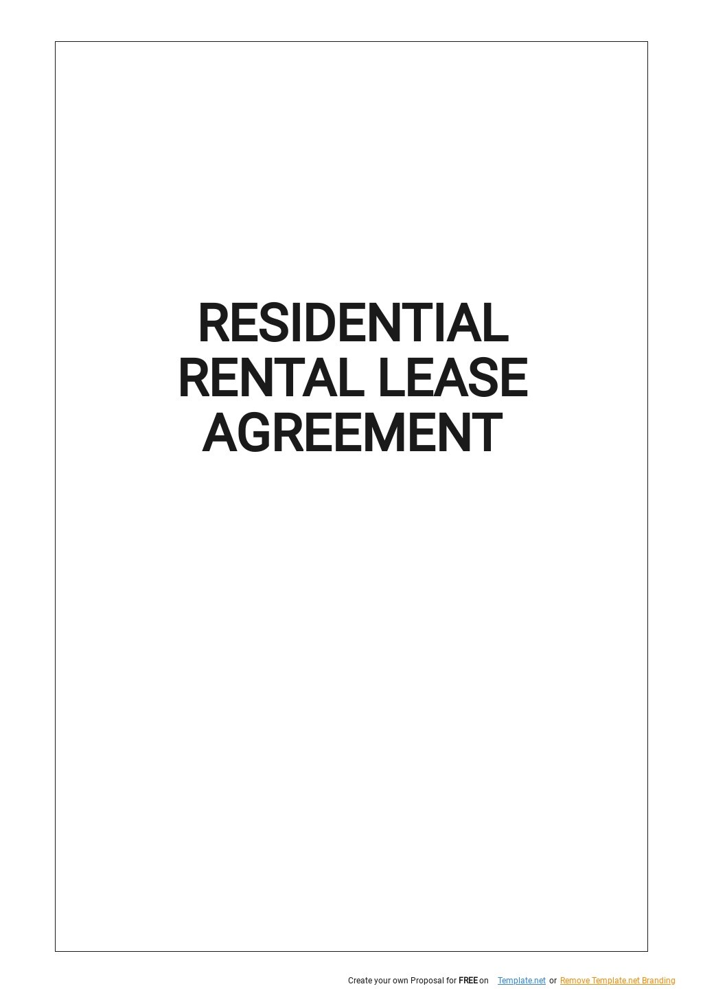 Free Residential Lease Agreement Templates, 15+ Download in Word, Pages