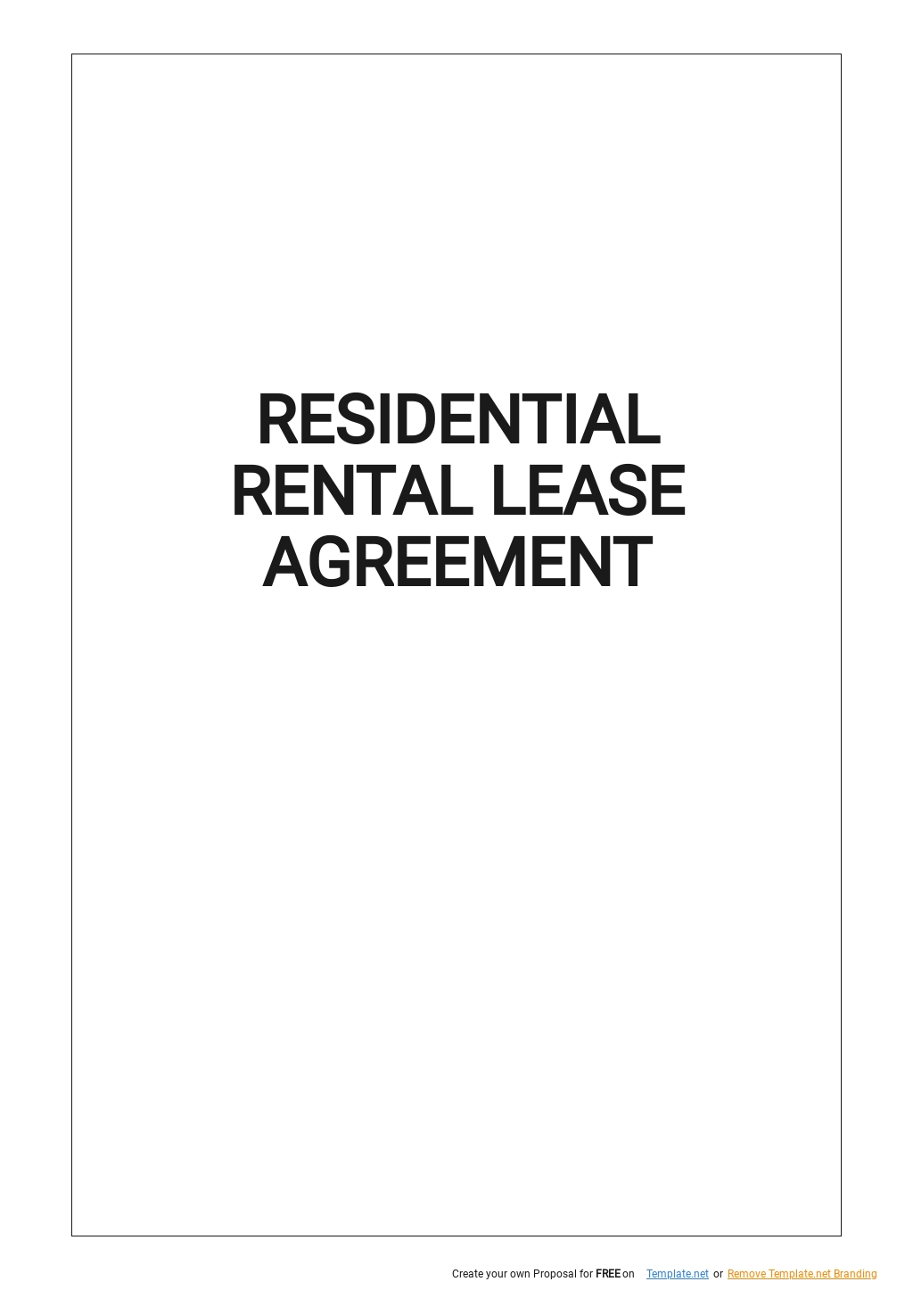 Free Residential Lease Agreement Templates 15 Download In Word Pages 