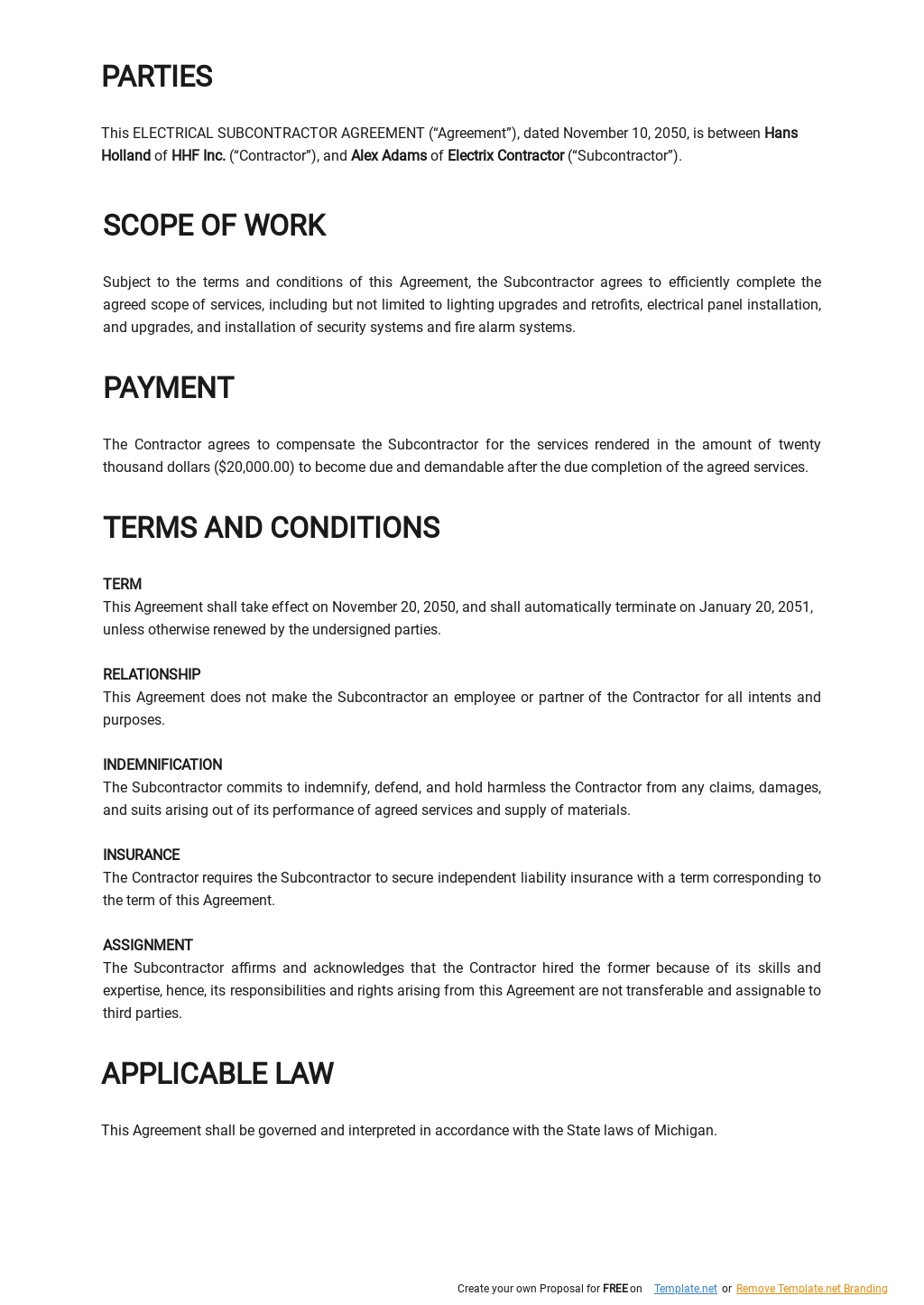 Electrical Subcontractor Agreement Template  1.jpe