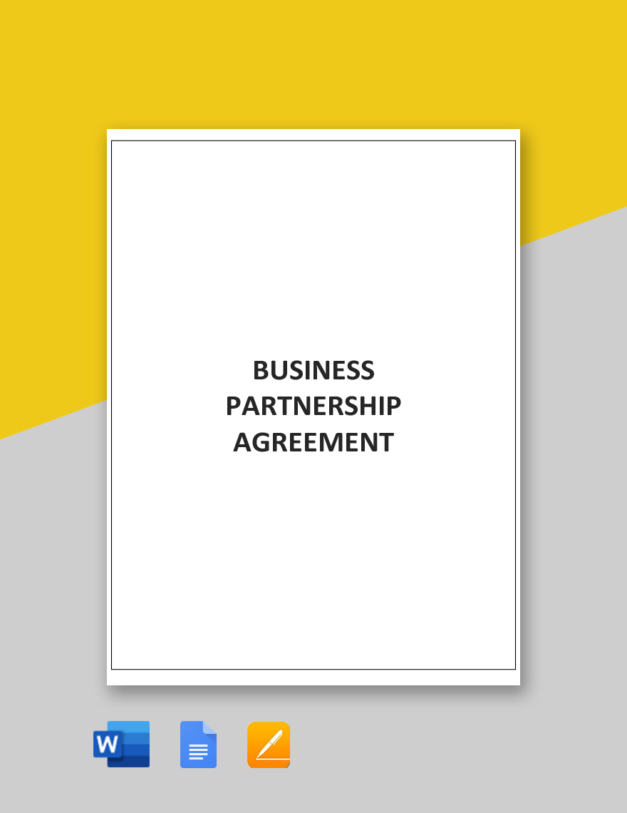 Simple Business Partnership Agreement Template