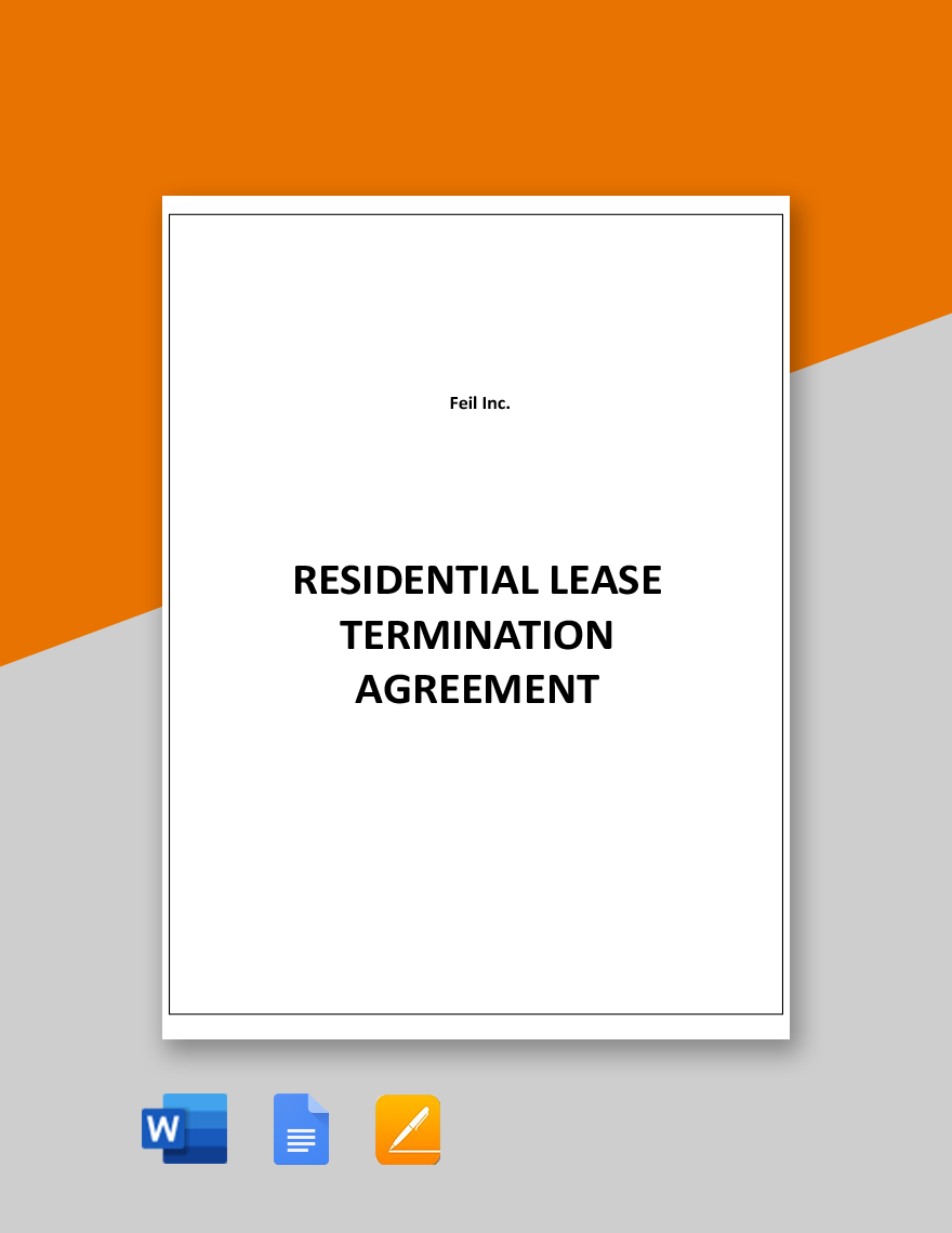 Residential Lease Termination Agreement Template