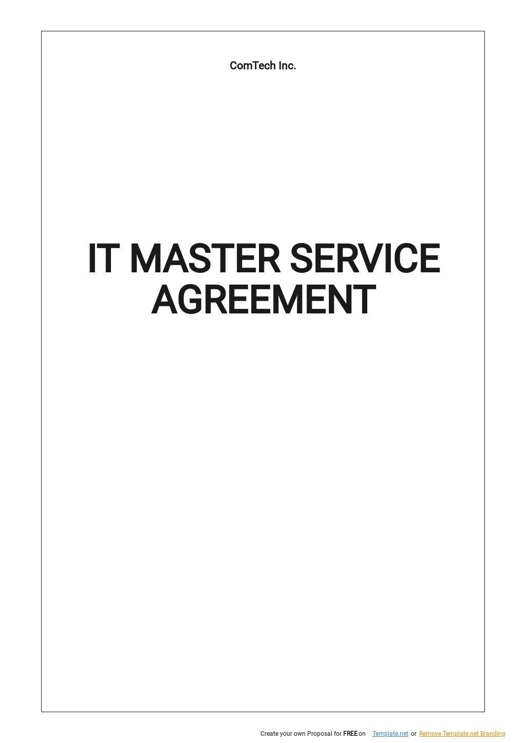 Master Service Agreement Templates 9+ Docs, Free Downloads