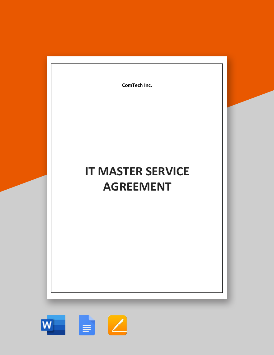 IT Master Service Agreement Template