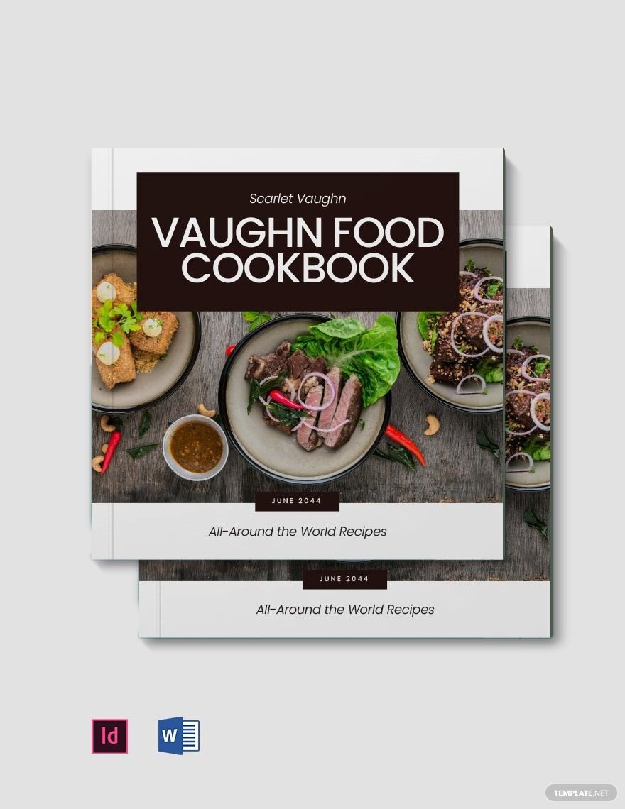 Square Food Cookbook Template