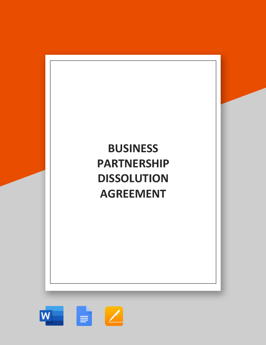 Business Partnership Dissolution Agreement Template