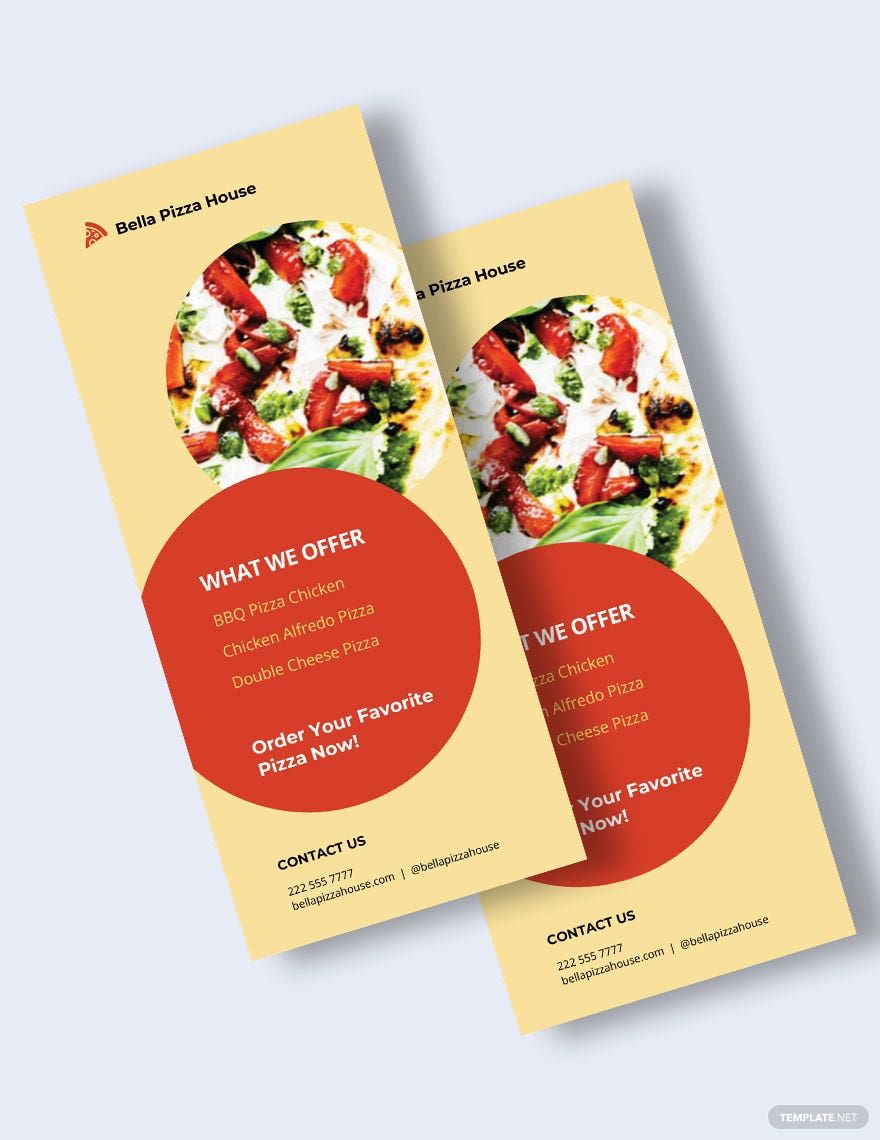 Food Specials Rack Card Template
