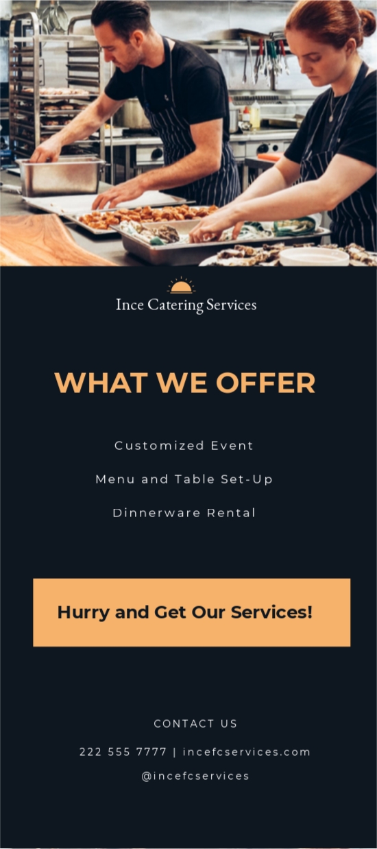 Food Rack Wording Vintage Catering Rack Card Template - Word, PDF | Template.net