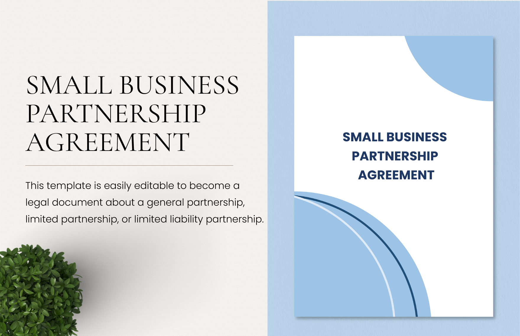 Small Business Partnership Agreement Template