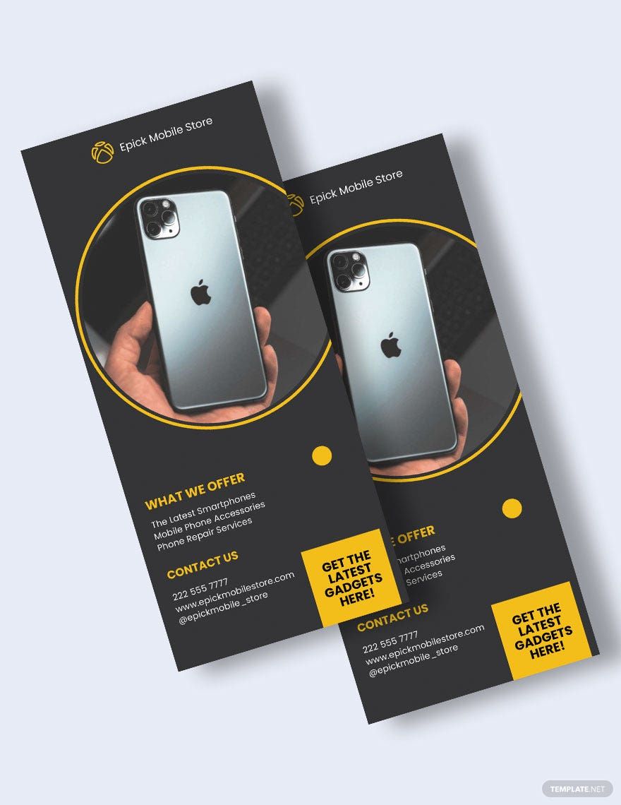 Mobile Store Rack Card Template