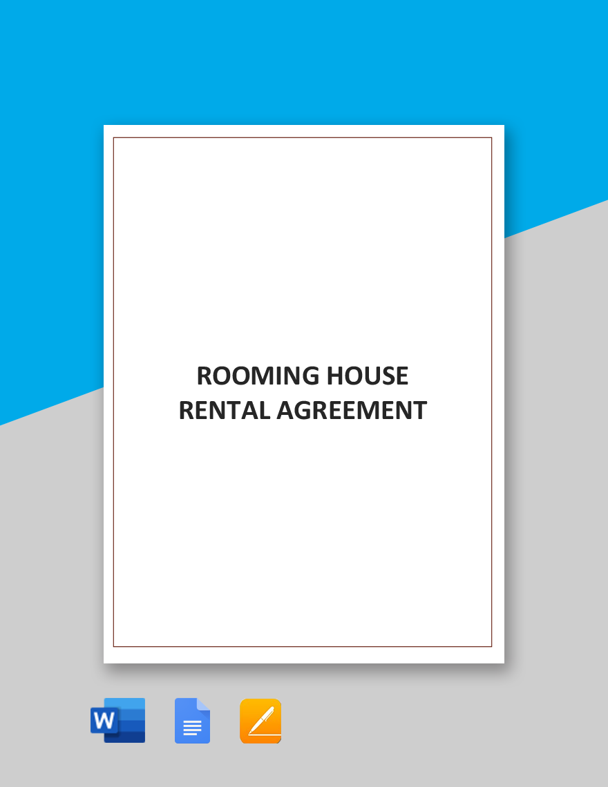 Rooming House Rental Agreement Template
