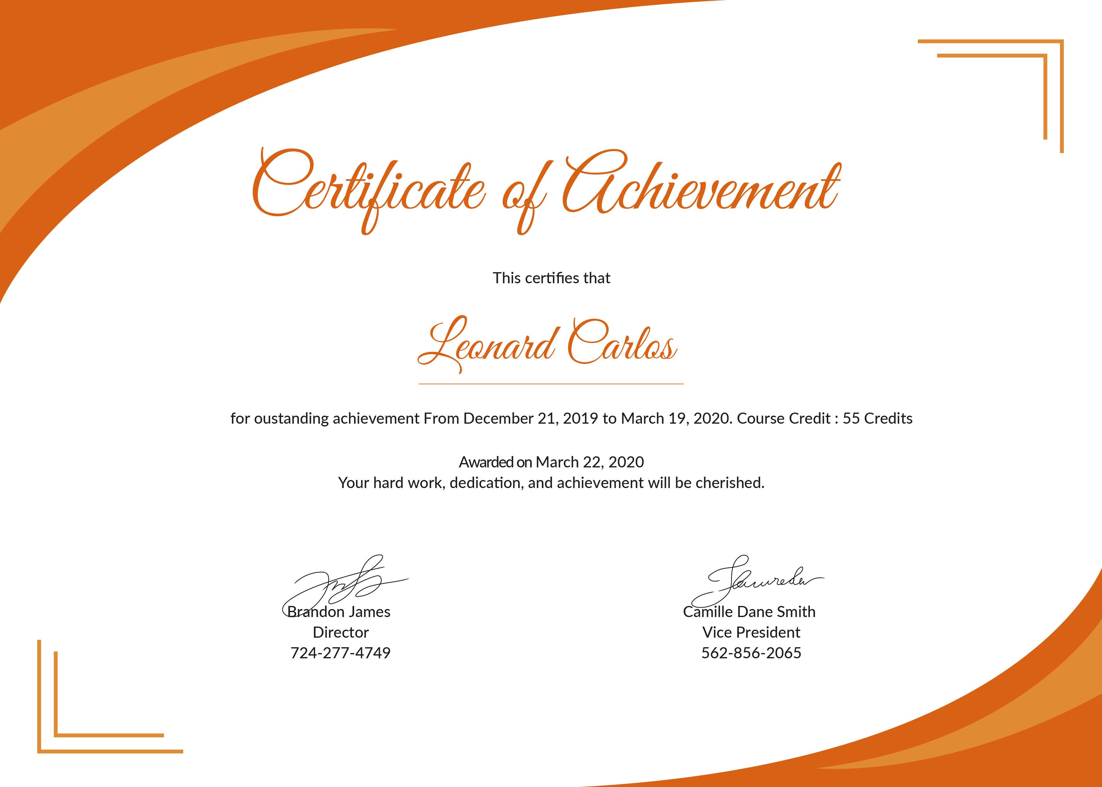 Free Printable Blank Certificate Of Achievement