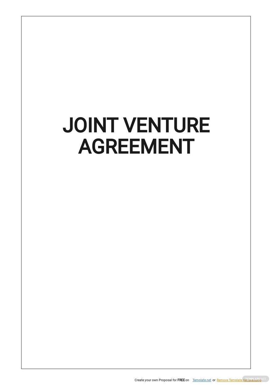 joint venture wholesale contract