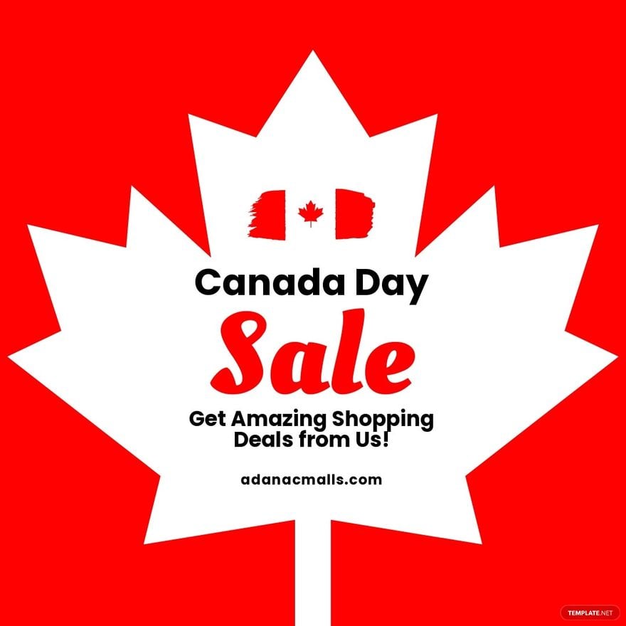Free Canada Day Sale Instagram Post Template