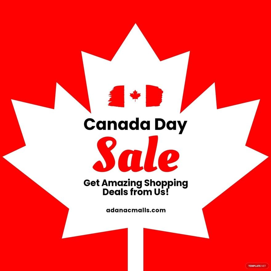 Free Canada Day Sale Linkedin Post Template