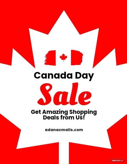 Canada Day Sale Flyer Template