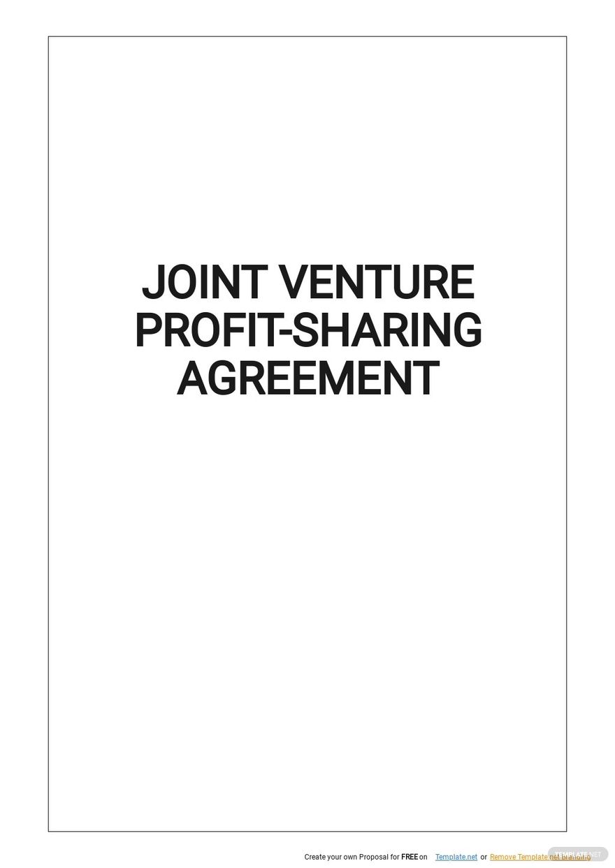 profit sharing agreement doc