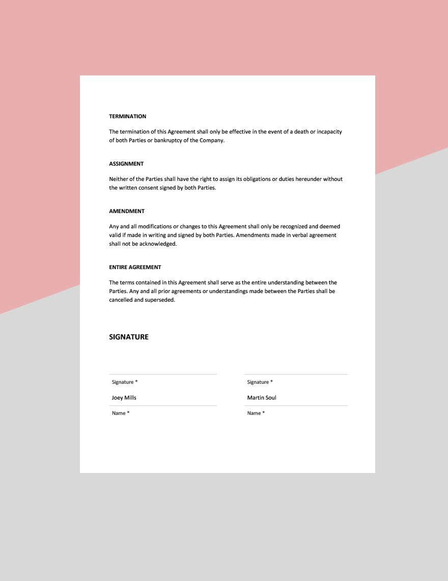 Business Buy-Sell Agreement Template