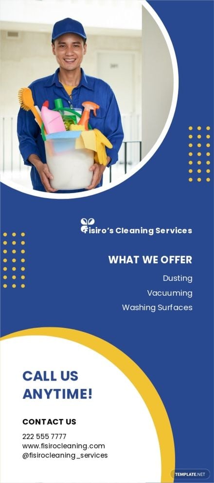 Cleaning Services Company Rack Card Template