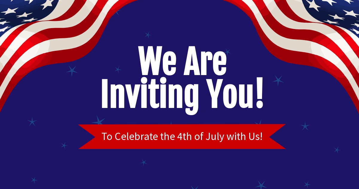 Free 4th Of July Invitation Facebook Post Template