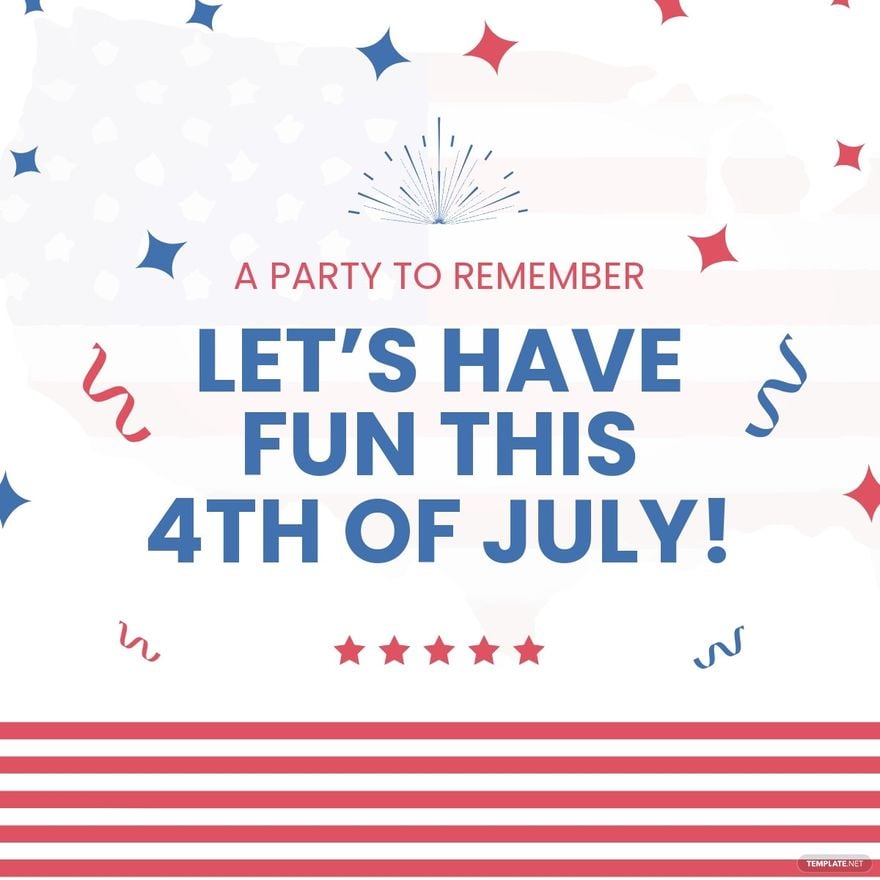 4th Of July Party Linkedin Post Template.jpe