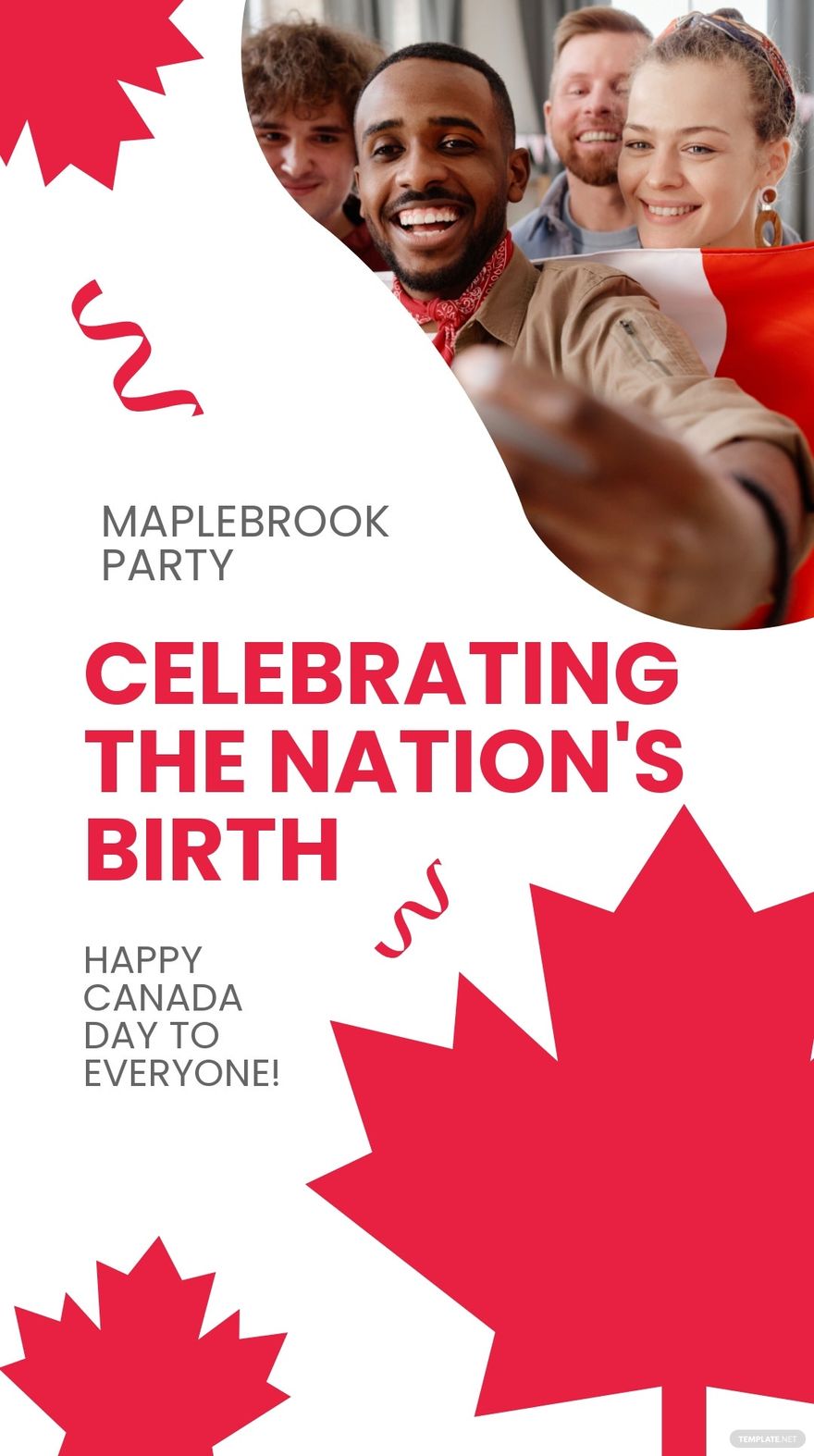 Free Canada Day Party Instagram Story Template